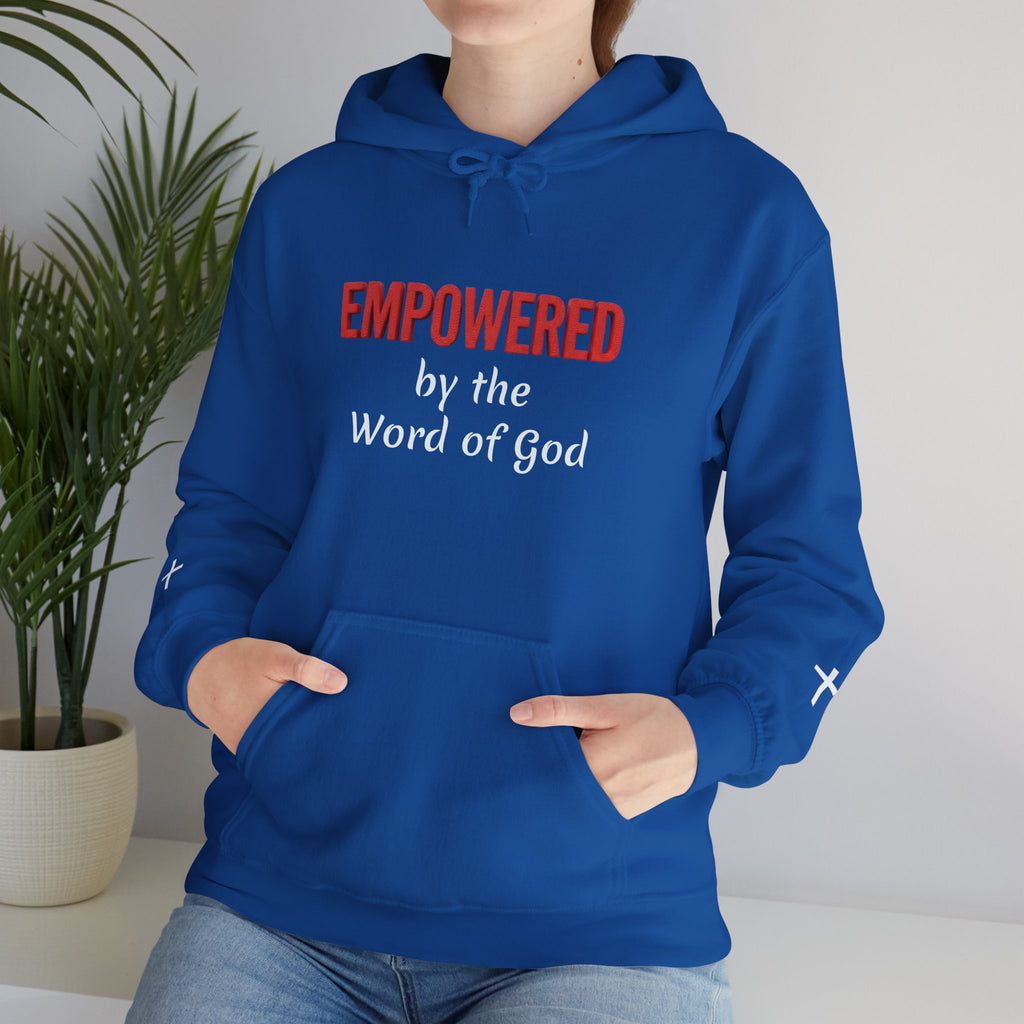 Empowered by the Word of God Hoodie — Christian Faith Inspirational Pullover