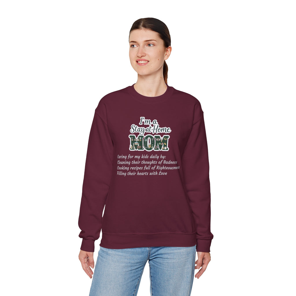 Stay at Home Mom Sweatshirt — 'I'm a Stay at Home MOM' Cozy Crewneck for Mothers