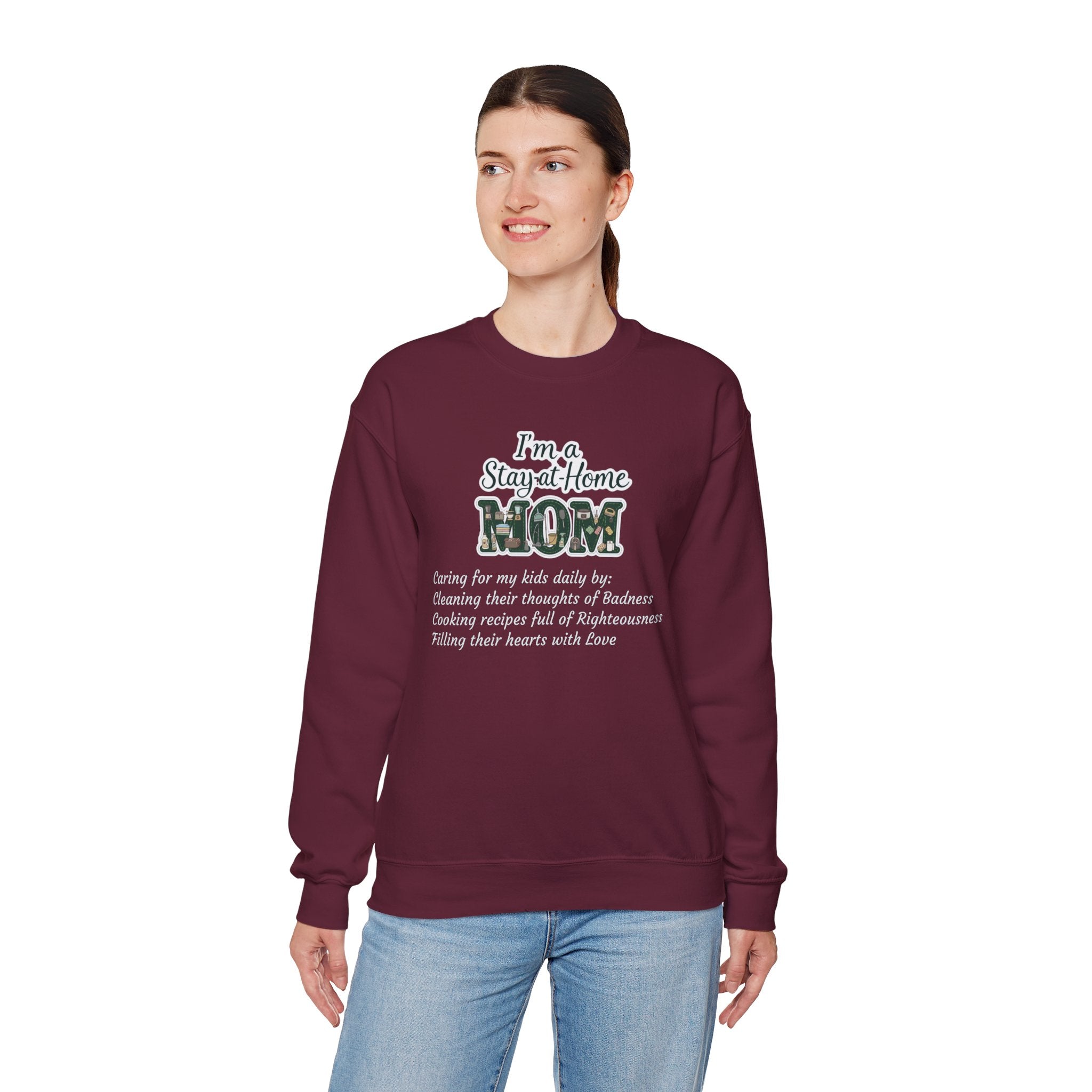 Stay at Home Mom Sweatshirt — 'I'm a Stay at Home MOM' Cozy Crewneck for Mothers