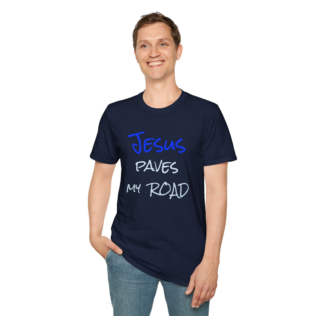 Jesus Paves My Road T-Shirt — Christian Faith Inspirational Tee