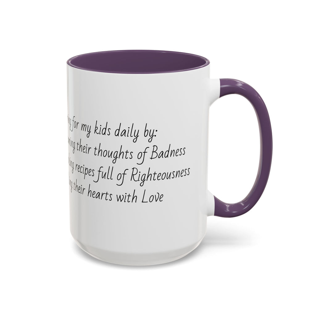 Mama Home Coffee Mug — Inspirational "Praying for My Kids" Accent Mug (11/15oz)