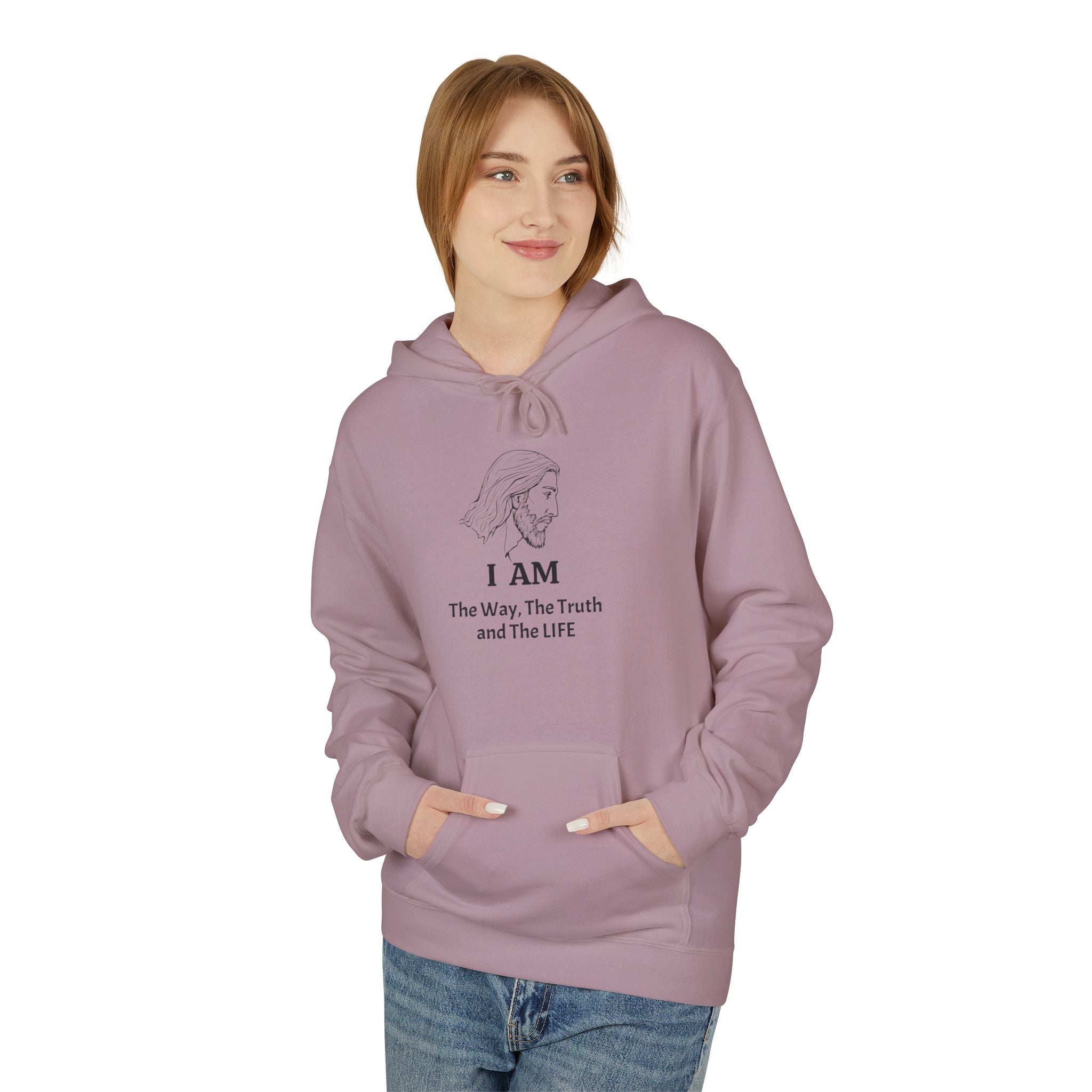I AM Jesus Hoodie — "I AM The way, The truth and The LIFE" Christian Faith Pullover