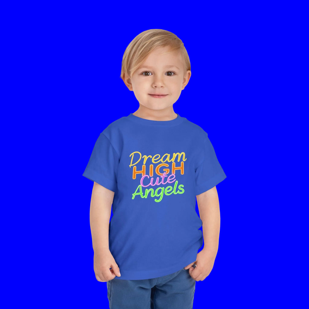 Dream High Cute Angels Toddler T-Shirt – Colorful Inspirational Kids Tee-2T to 5T