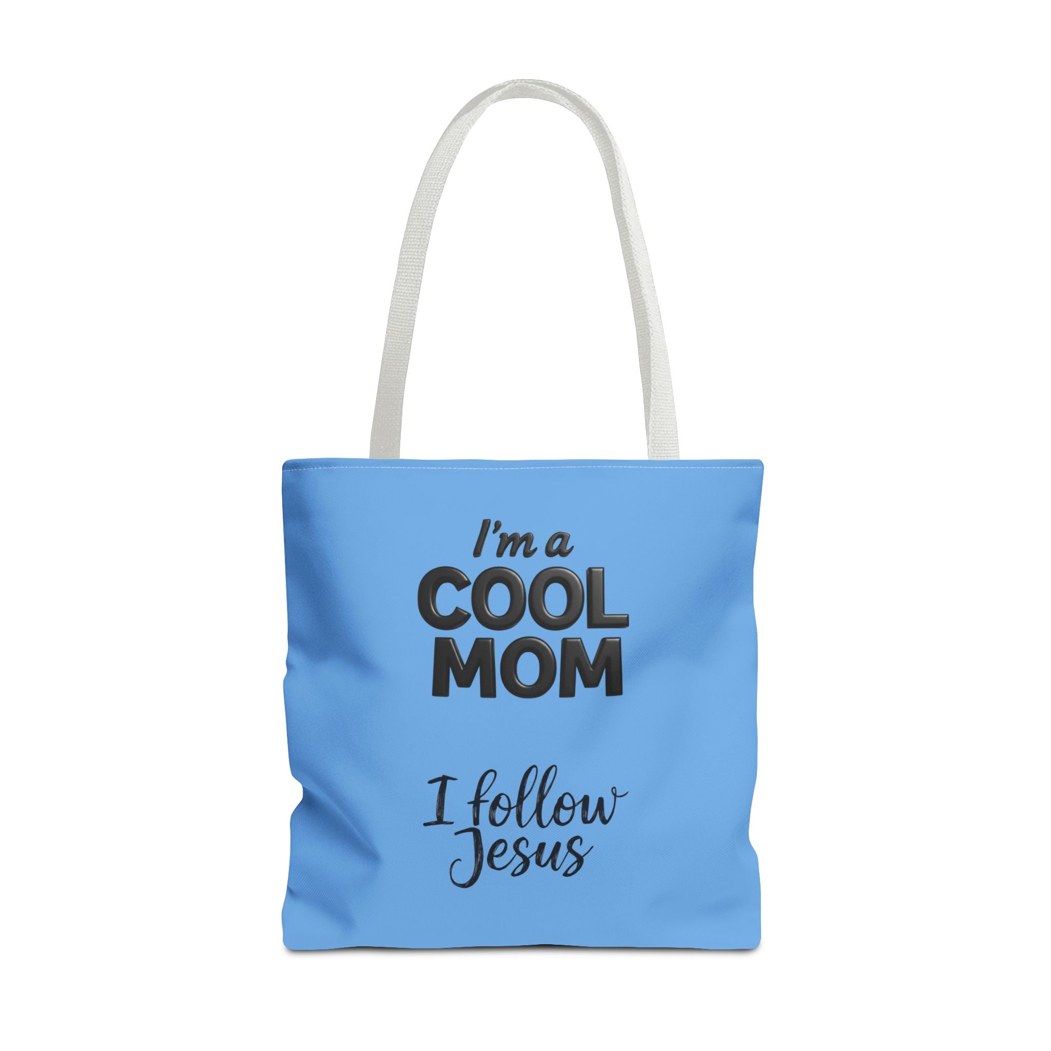 Cool Mom Tote Bag – "I Follow Jesus" Christian Faith Beach & Grocery Tote