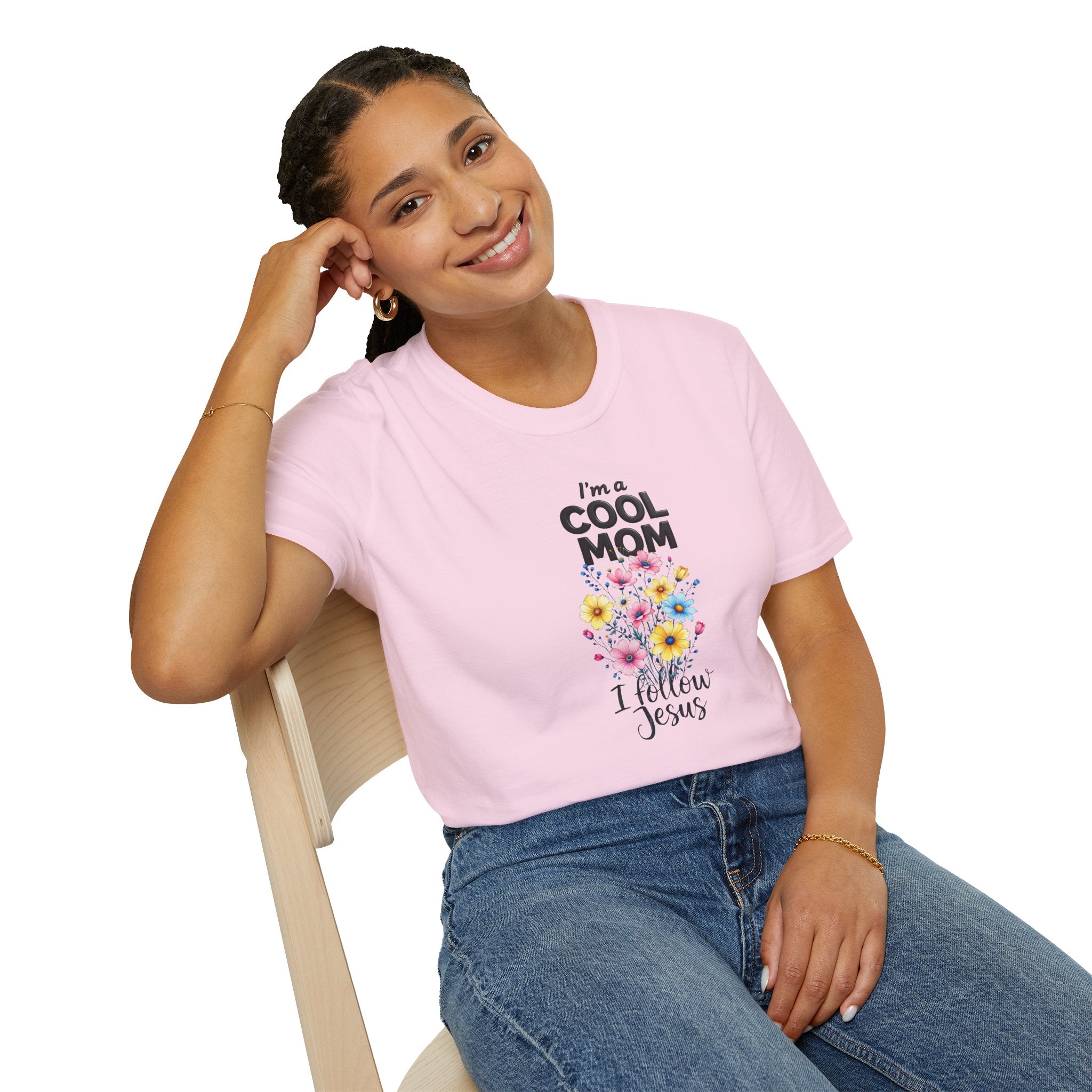Cool Mom T-Shirt — “I’m a Cool Mom, I Follow Jesus” Christian Mom Tee