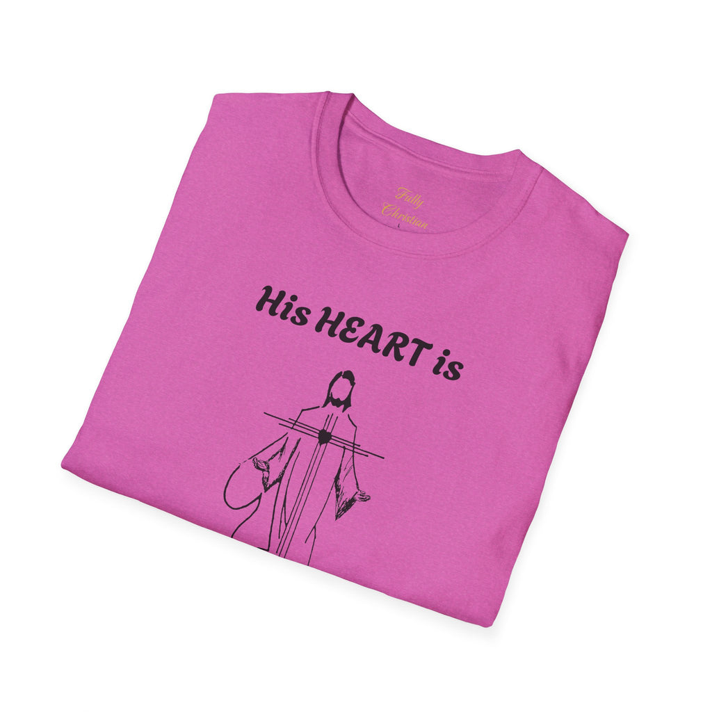 His Heart is Love Peace Unisex T-Shirt  Design