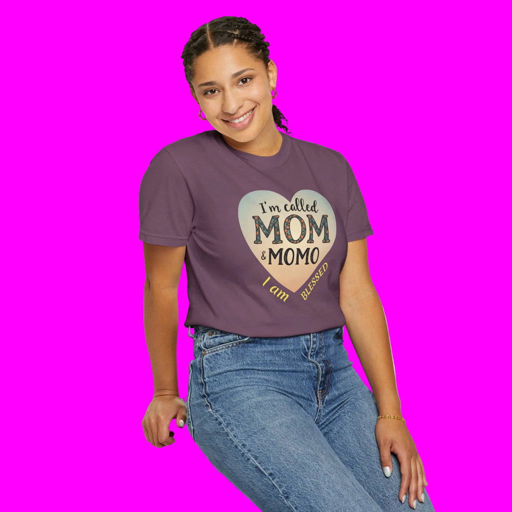 I'm Called Mom & Momo T-Shirt — "I Am Blessed" Heart Design