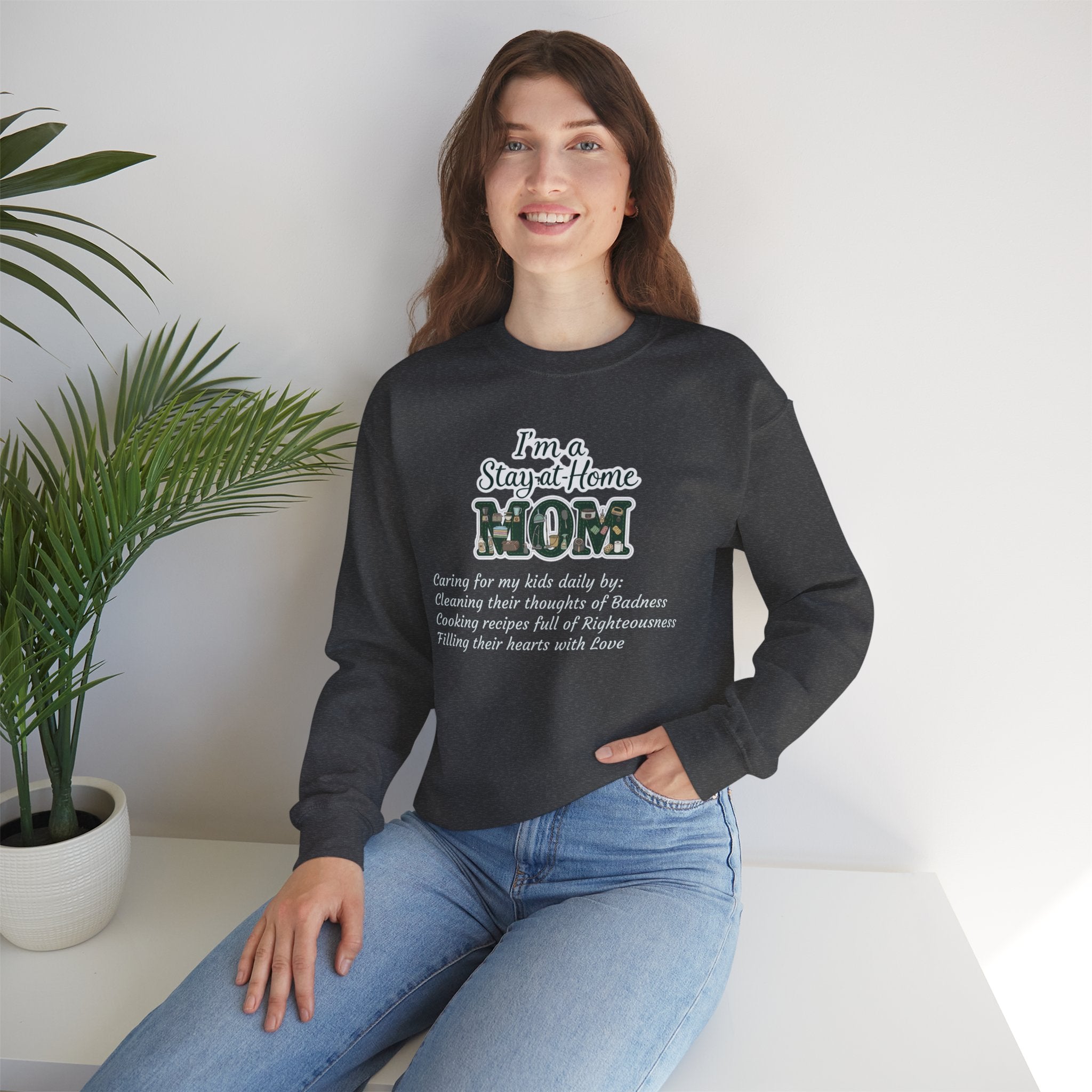 Stay at Home Mom Sweatshirt — 'I'm a Stay at Home MOM' Cozy Crewneck for Mothers