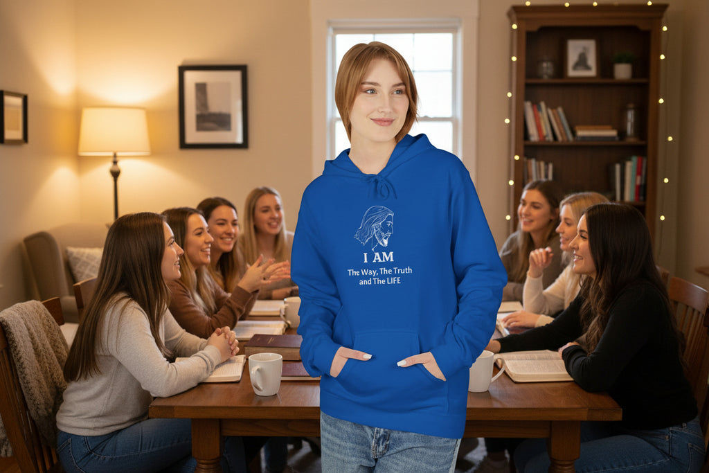 I AM Jesus Hoodie — "I AM The way, The truth and The LIFE" Christian Faith Pullover