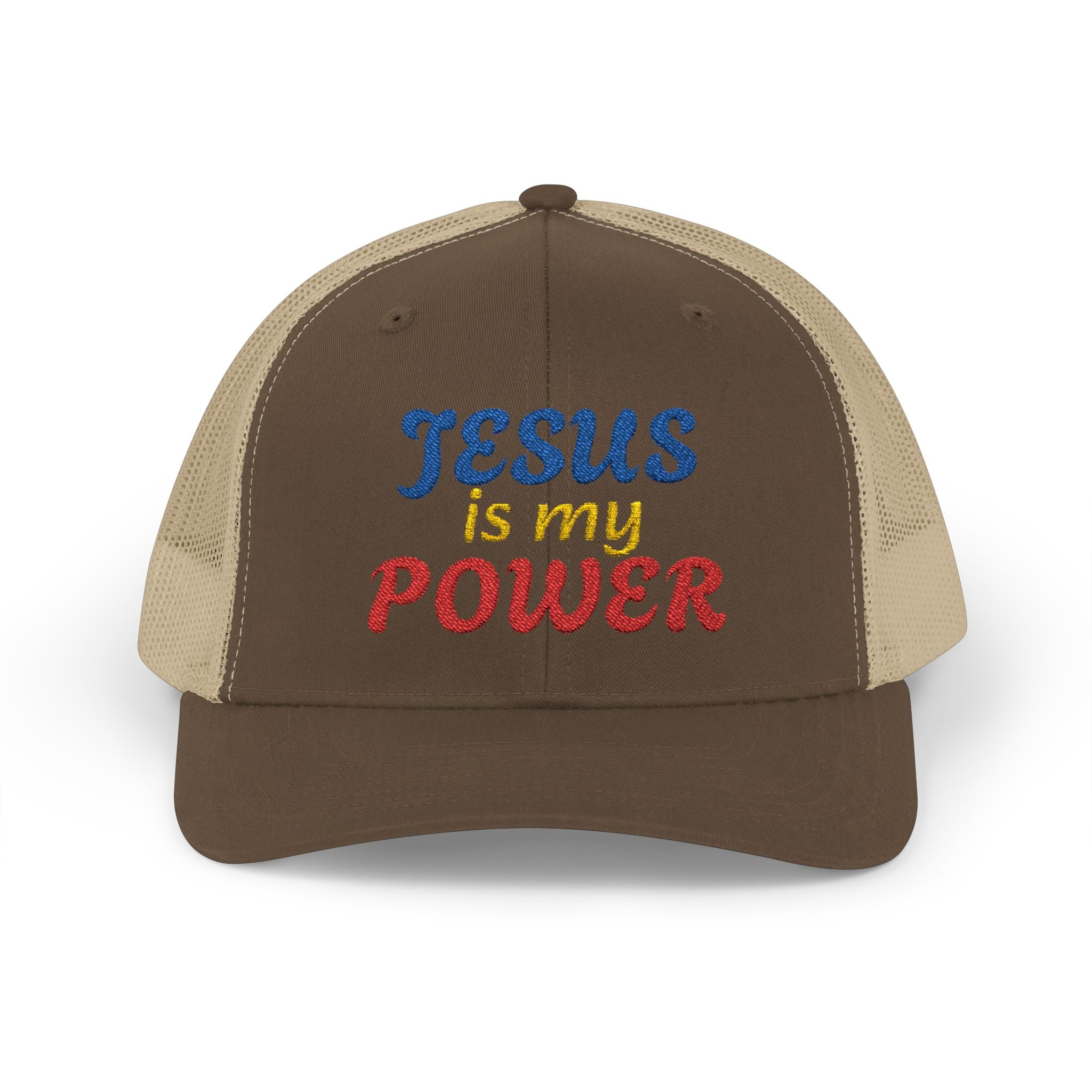 Embroidered "Jesus is my Power" Snapback Cap