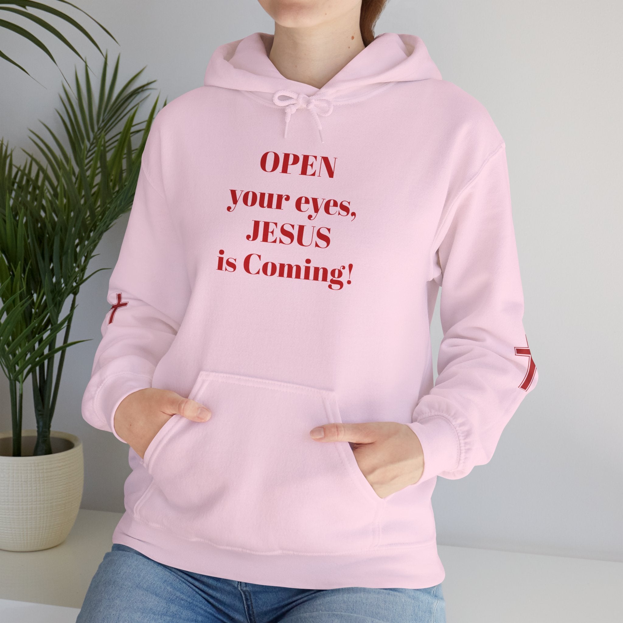Religious Hoodie - "Open Your Eyes, JESUS is Coming!" Pullover