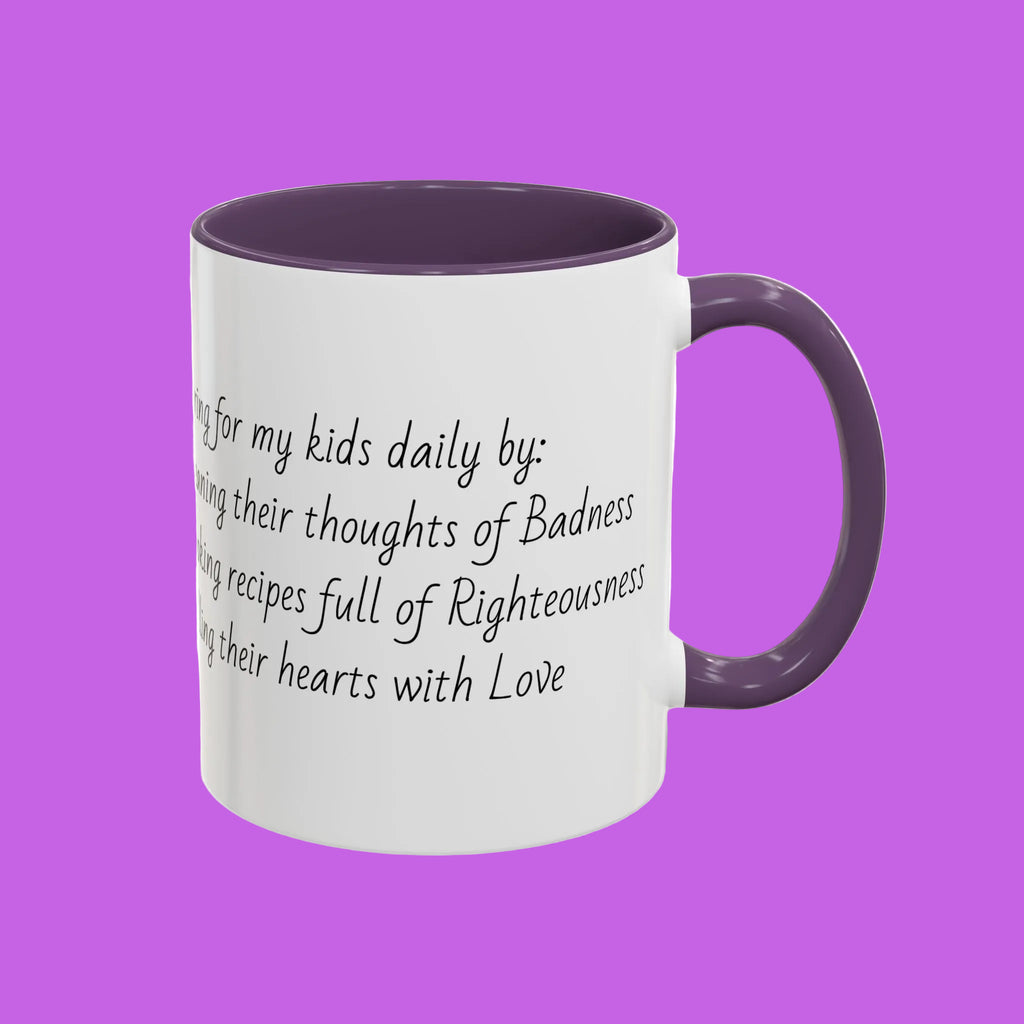 Mama Home Coffee Mug — Inspirational "Praying for My Kids" Accent Mug (11/15oz)