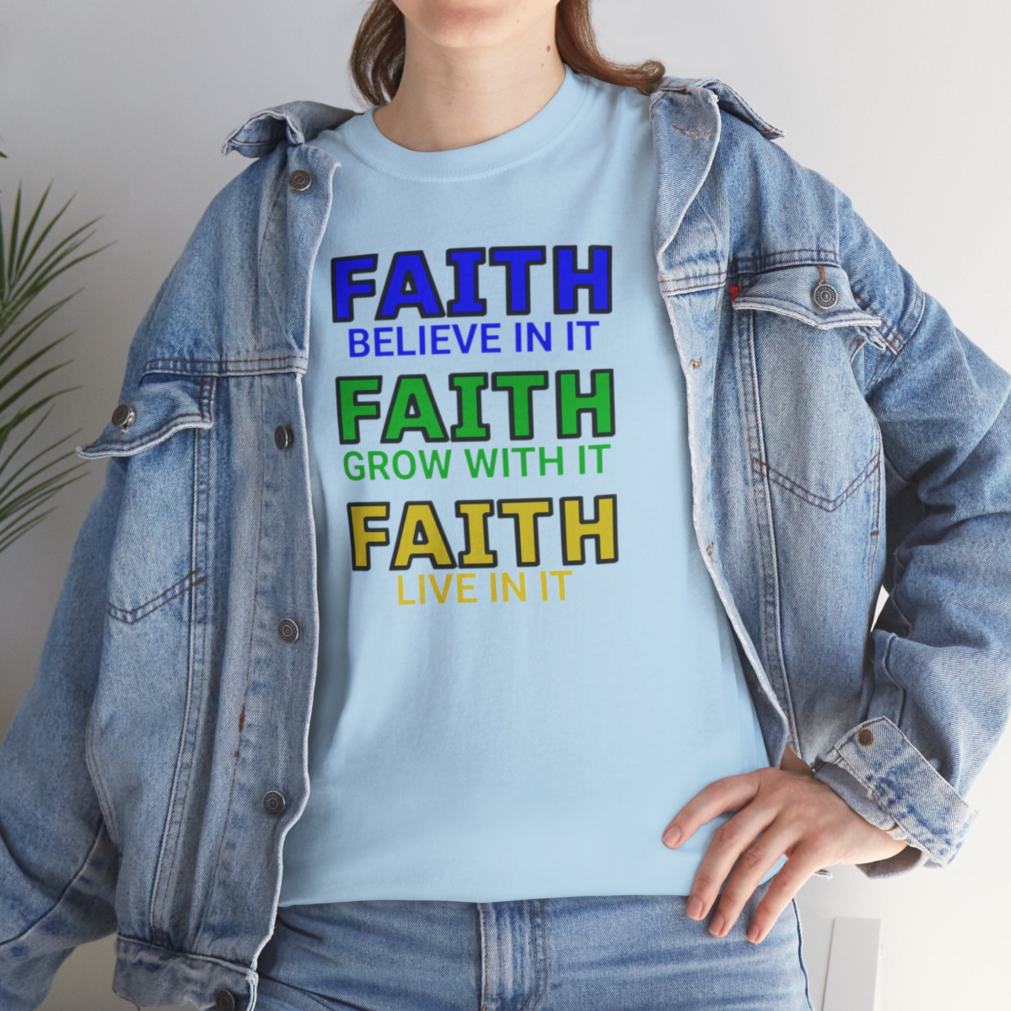Faith-Inspired Unisex Cotton Tee, Spiritual T-Shirt, Inspirational Apparel, Gift for Believers, Everyday Wear, Positive Vibes