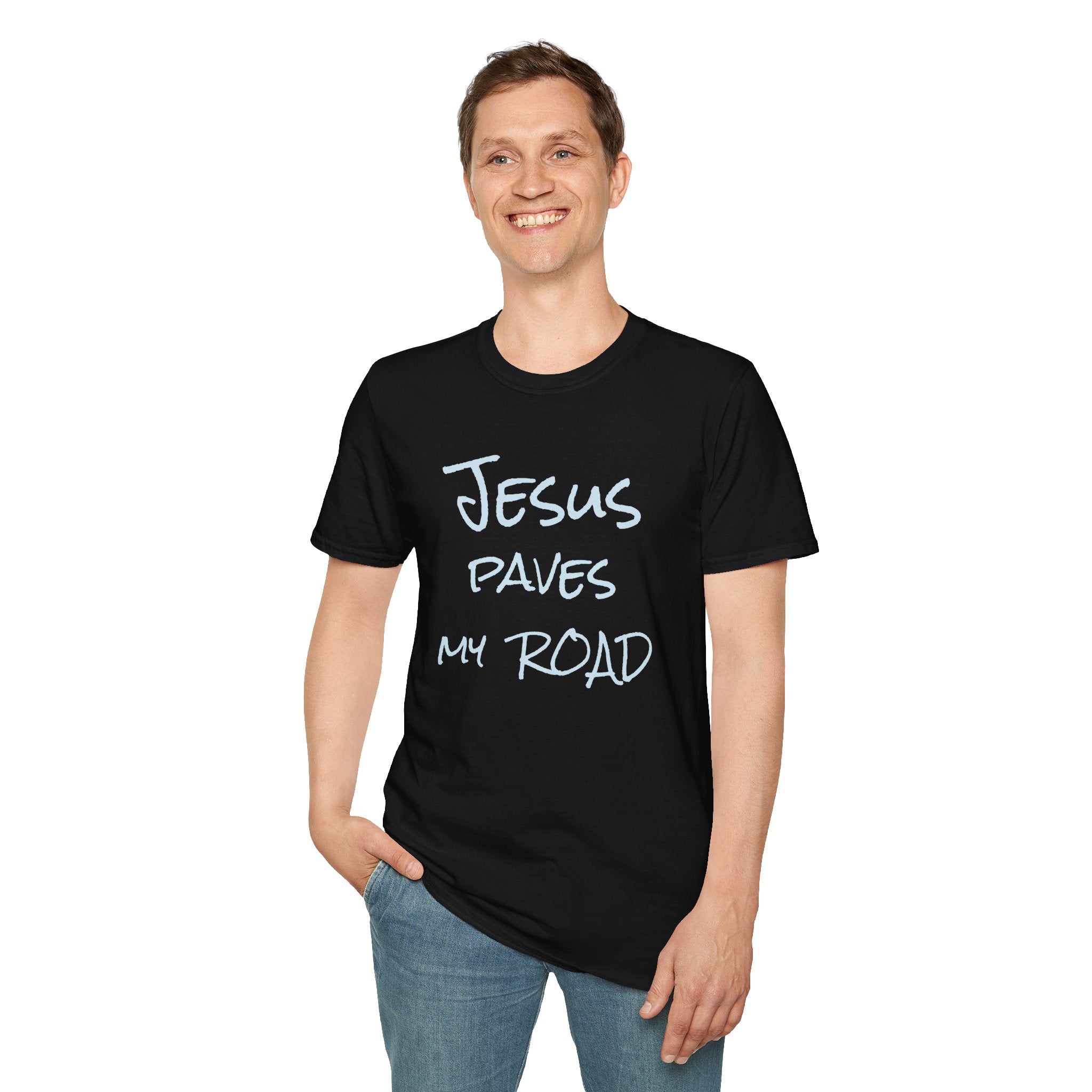 Jesus Paves My Road T-Shirt — Christian Faith Inspirational Tee