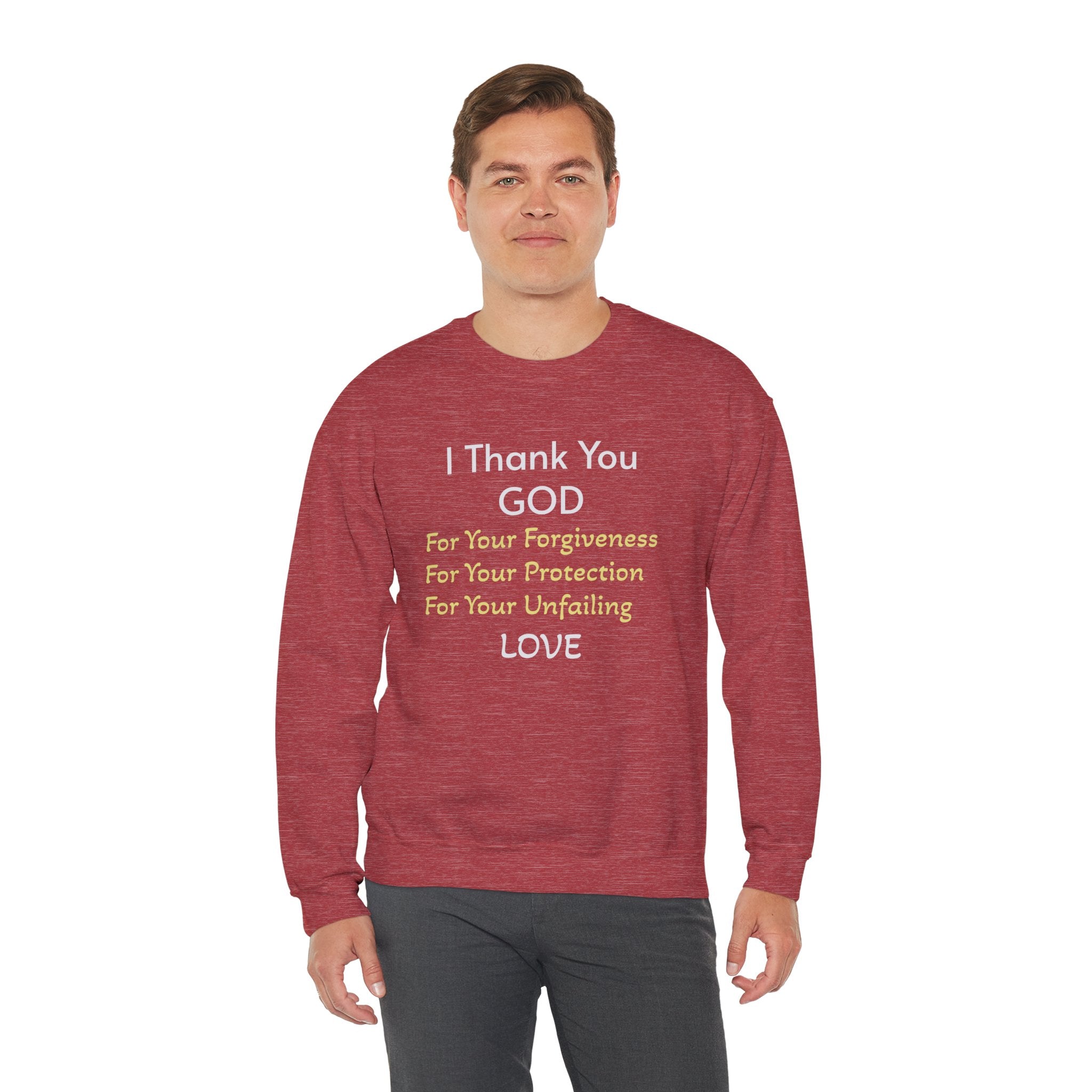 Faith Thank You God Sweatshirt — "I Thank You GOD" Inspirational Crewneck