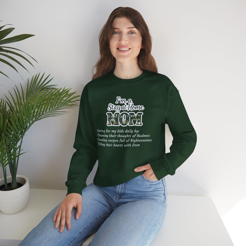 Stay at Home Mom Sweatshirt — 'I'm a Stay at Home MOM' Cozy Crewneck for Mothers