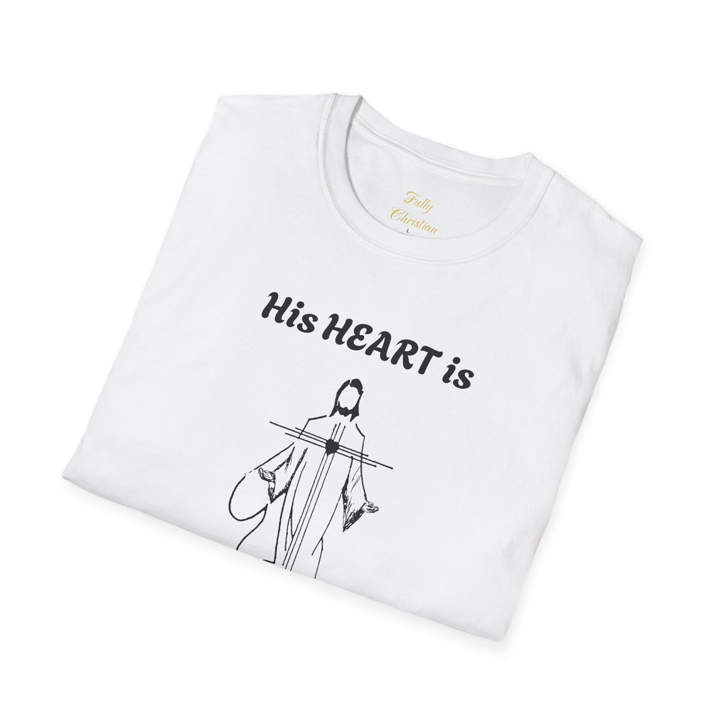 His Heart is Love Peace Unisex T-Shirt  Design – Christian faith apparel & gifts | Fully Christian Apparel