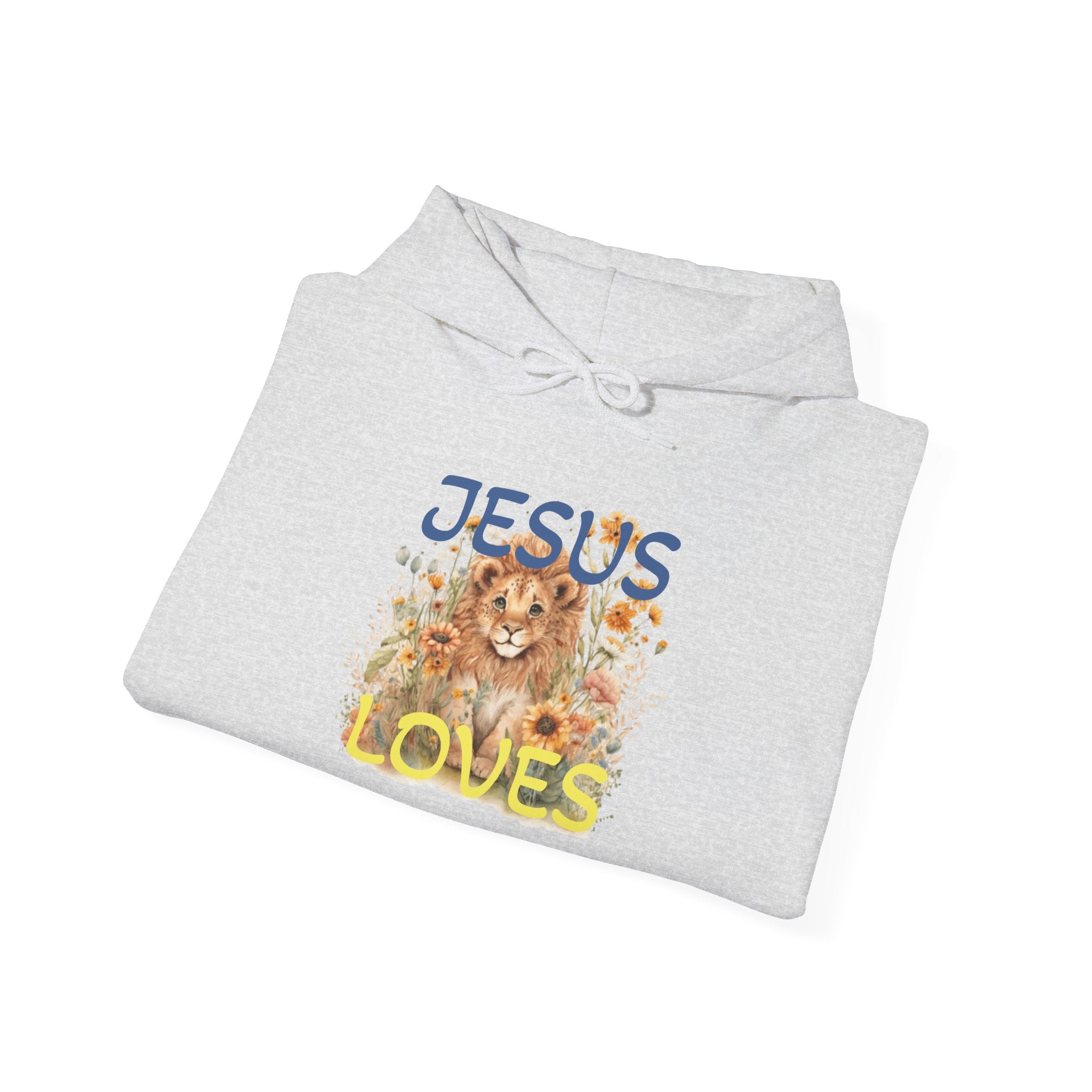 Jesus Loves Lion Hoodie - Faith-Inspired Christian Pullover