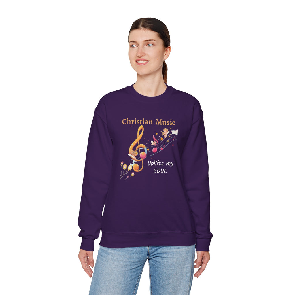 Christian Music Uplifts My Soul Crewneck Sweatshirt