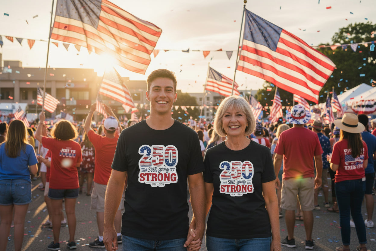 250 and Still Going Strong T-Shirt — Patriotic Anniversary Tee