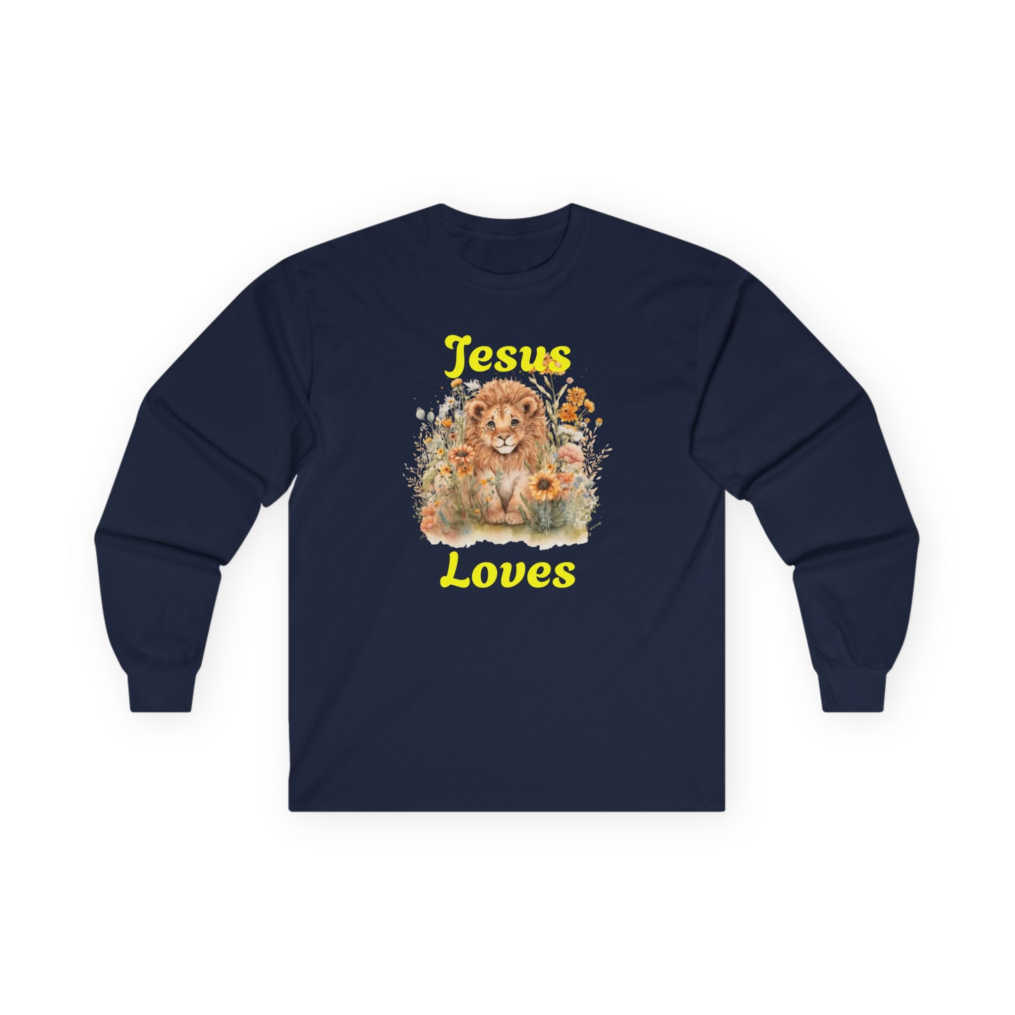 Jesus Loves Lion Cub Long Sleeve Tee