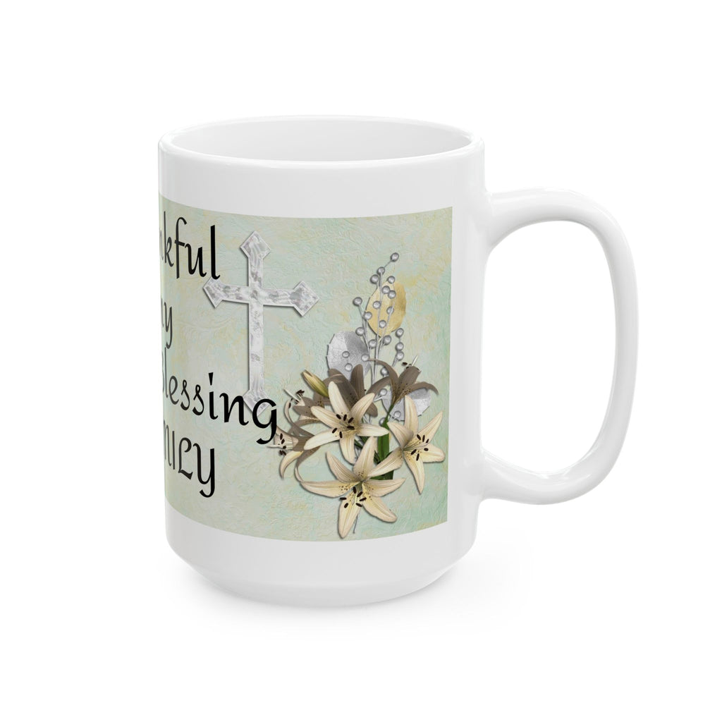 Thankful Family Ceramic Mug - Heartfelt Gift for Loved Ones