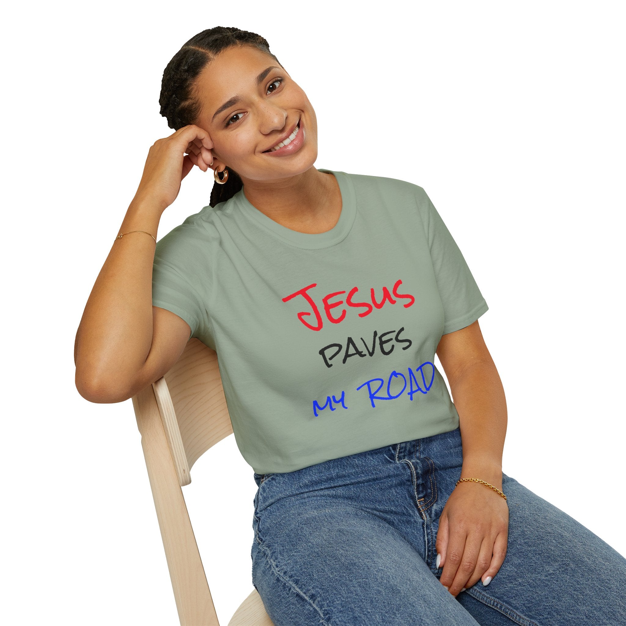Jesus Paves My Road T-Shirt — Christian Faith Inspirational Tee