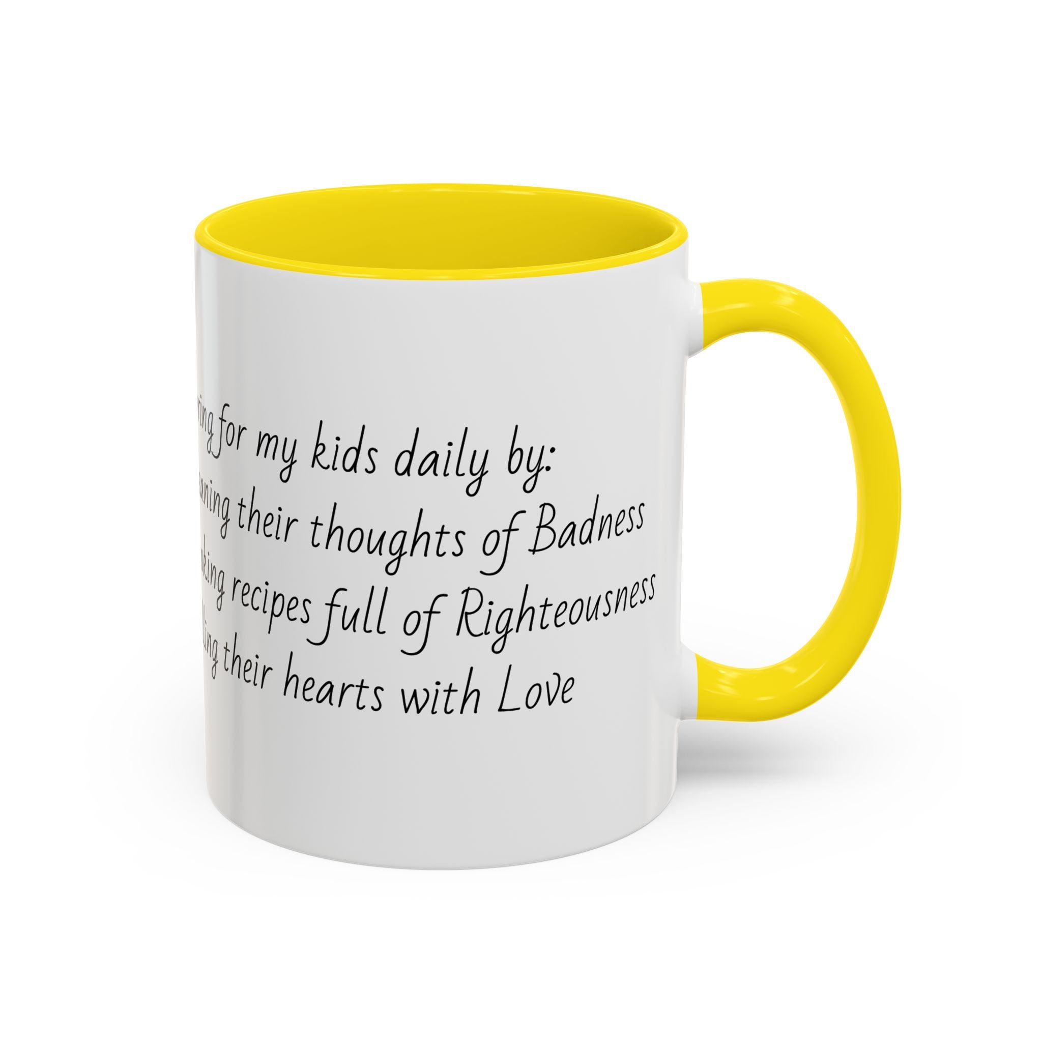 Mama Home Coffee Mug — Inspirational "Praying for My Kids" Accent Mug (11/15oz)