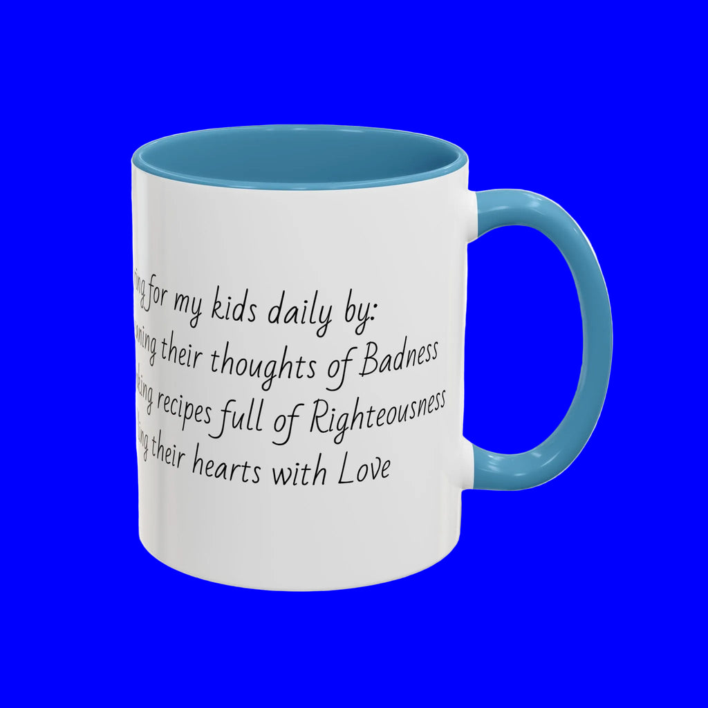 Mama Home Coffee Mug — Inspirational "Praying for My Kids" Accent Mug (11/15oz)