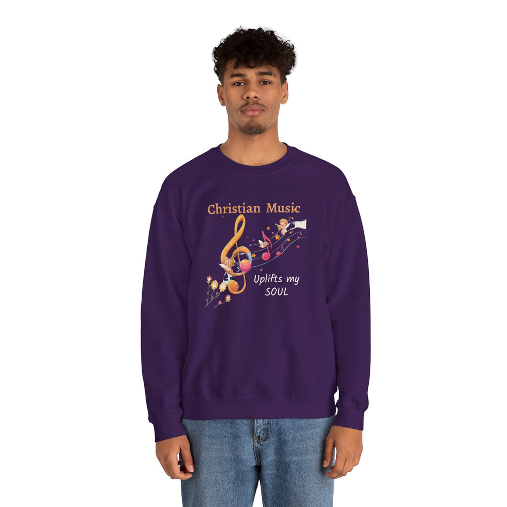 Christian Music Uplifts My Soul Crewneck Sweatshirt