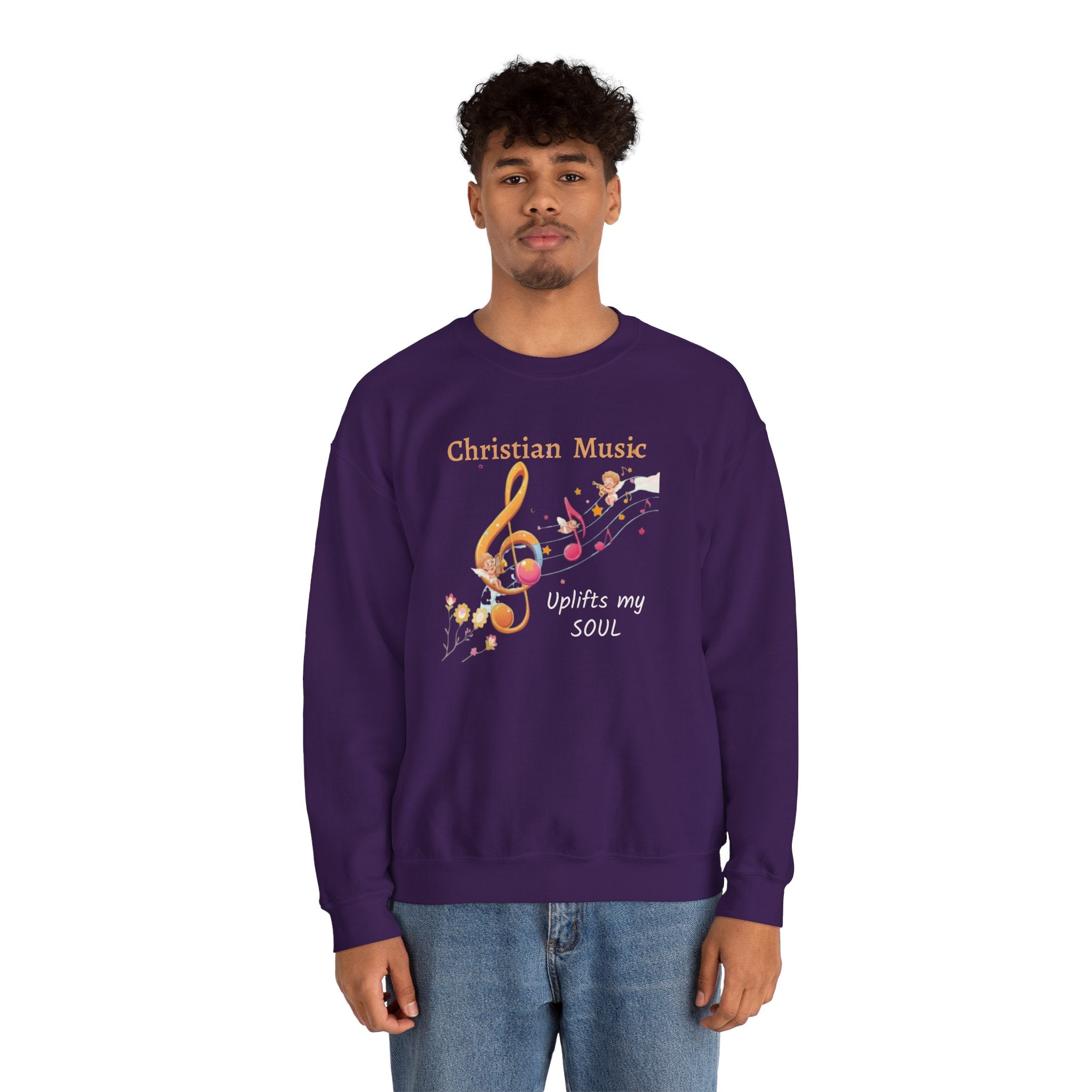 Christian Music Uplifts My Soul Crewneck Sweatshirt
