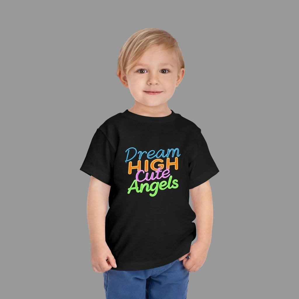 Dream High Cute Angels Toddler T-Shirt – Colorful Inspirational Kids Tee-2T to 5T