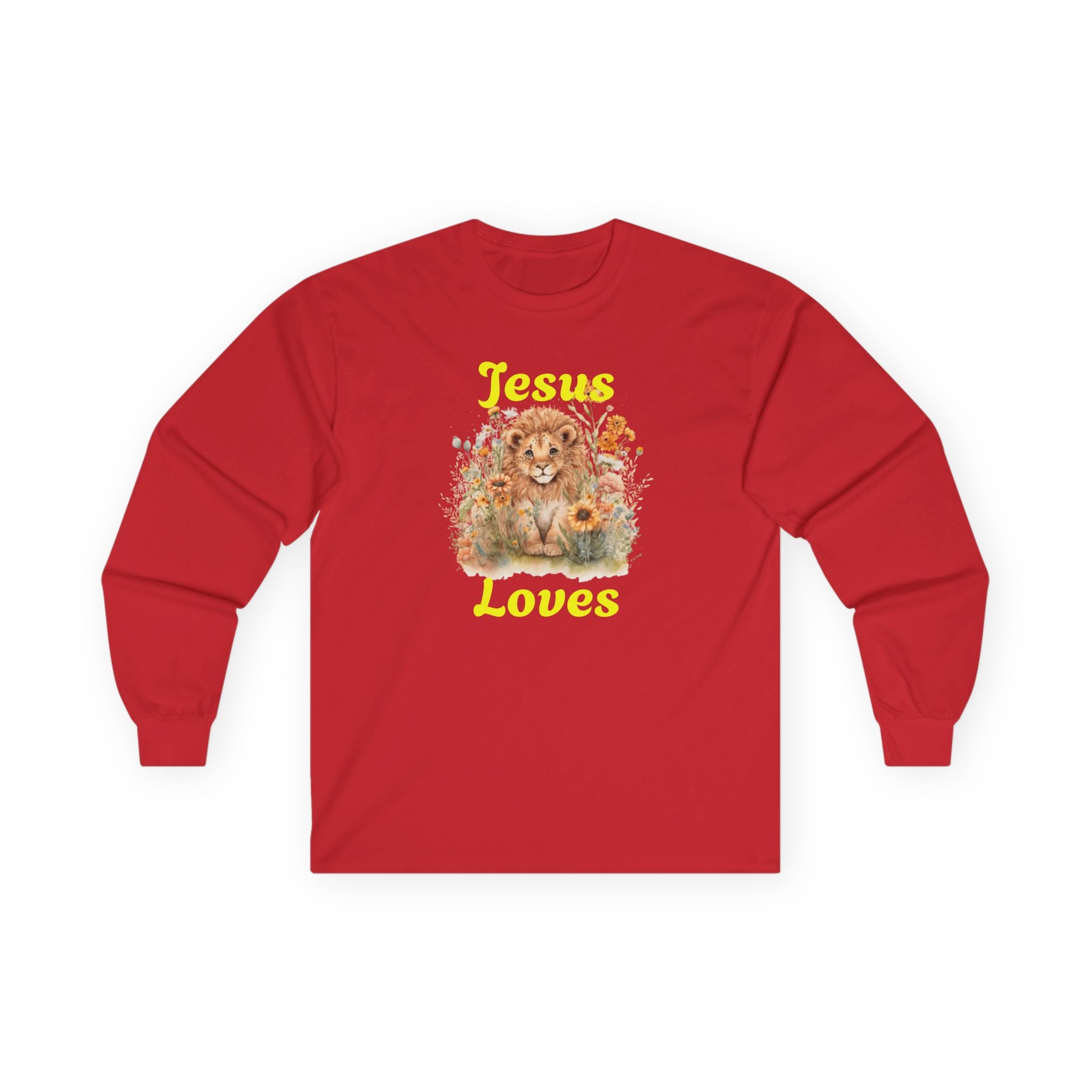 Jesus Loves Lion Cub Long Sleeve Tee