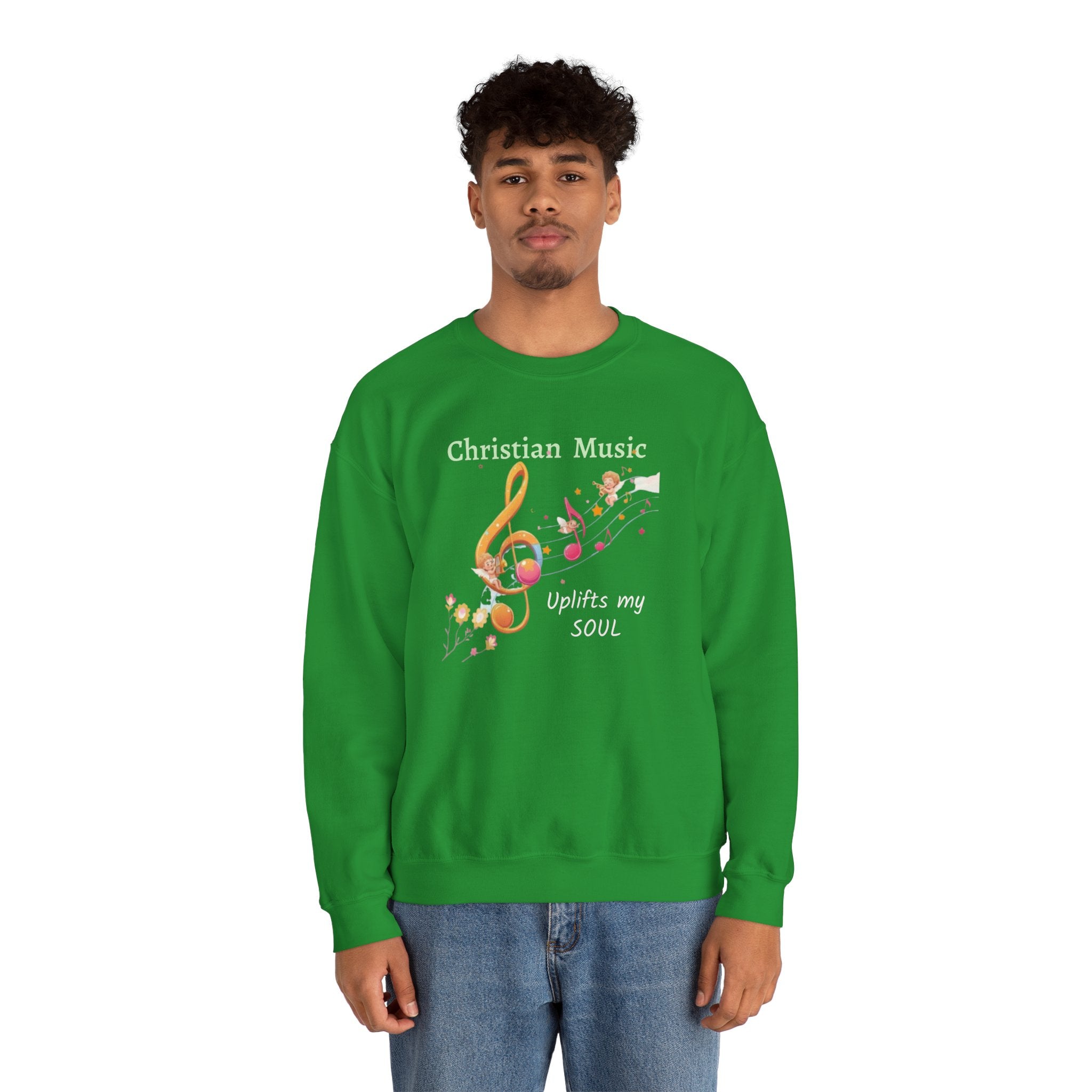 Christian Music Uplifts My Soul Crewneck Sweatshirt