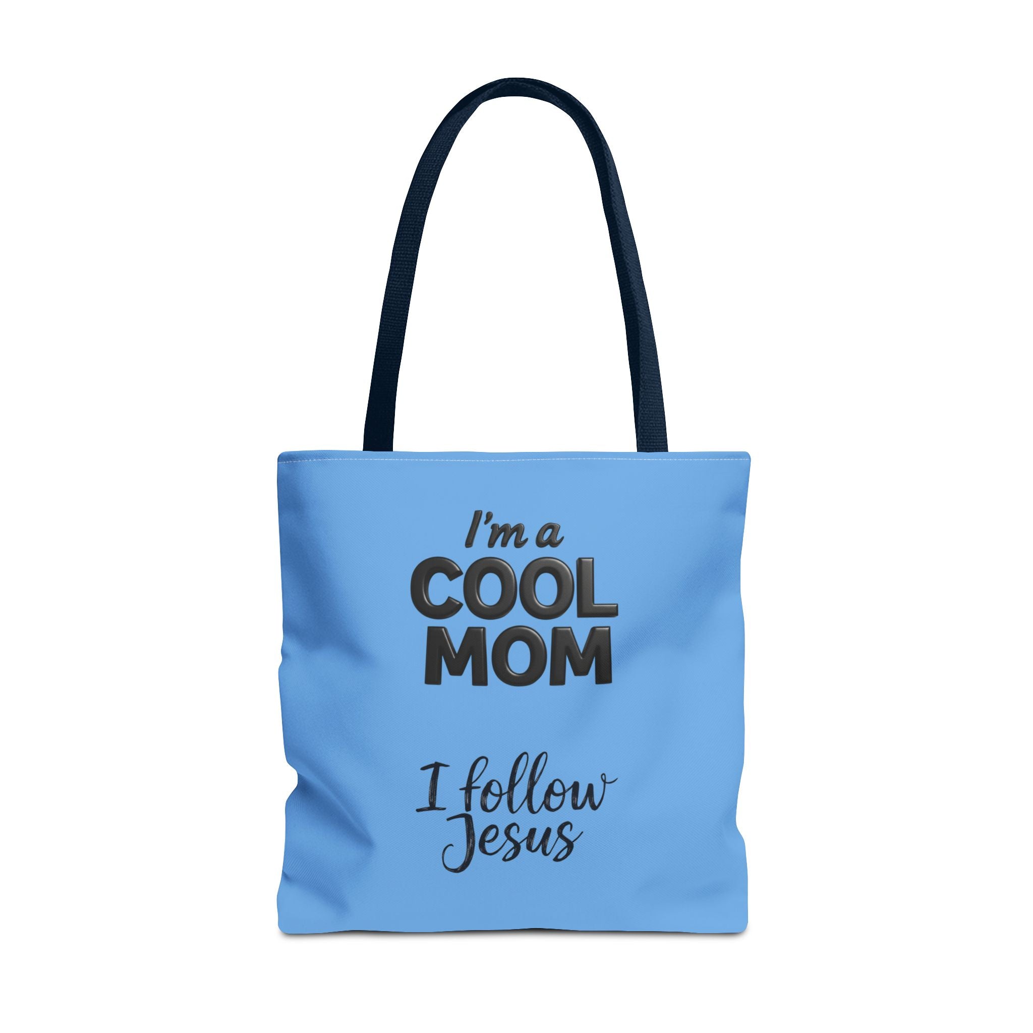Cool Mom Tote Bag – "I Follow Jesus" Christian Faith Beach & Grocery Tote