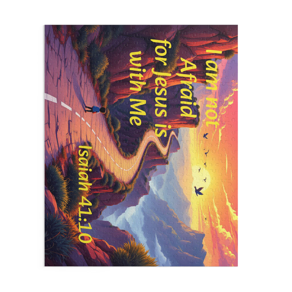 Christian Inspirational Puzzle — "I Am Not Afraid for Jesus Is With Me" (120/252/500 pcs) – Christian faith apparel & gifts 