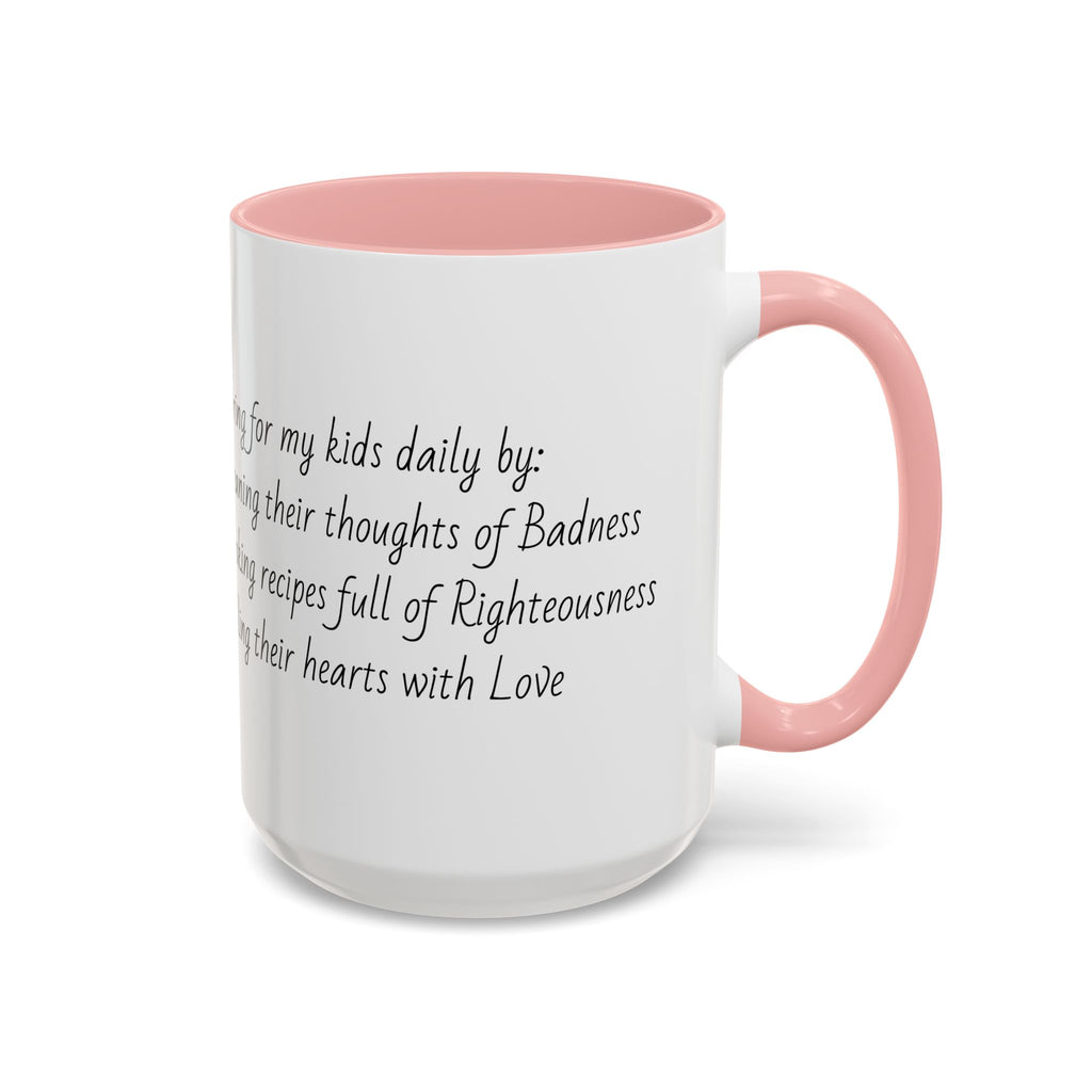 Mama Home Coffee Mug — Inspirational "Praying for My Kids" Accent Mug (11/15oz)