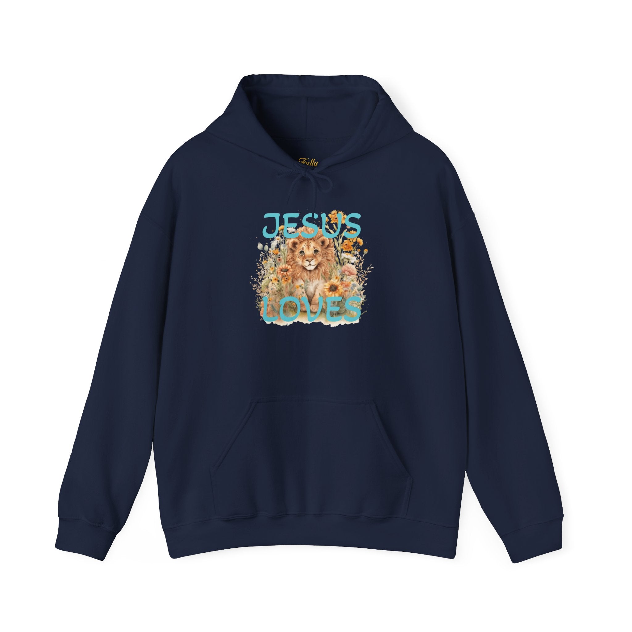 Jesus Loves Lion Hoodie - Faith-Inspired Christian Pullover