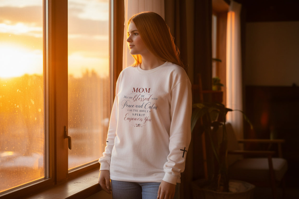 Mom Blessed Prayer Long Sleeve Shirt — Christian Mother's Gift