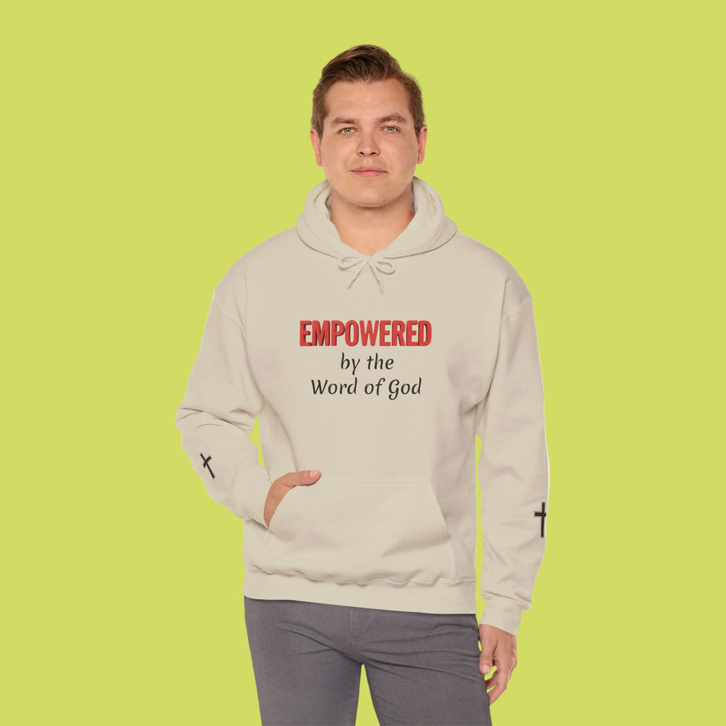 Empowered by the Word of God Hoodie — Christian Faith Inspirational Pullover