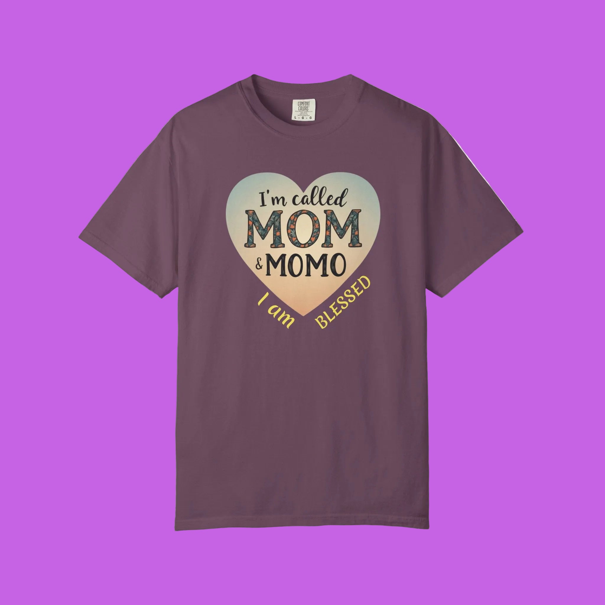 I'm Called Mom & Momo T-Shirt — "I Am Blessed" Heart Design