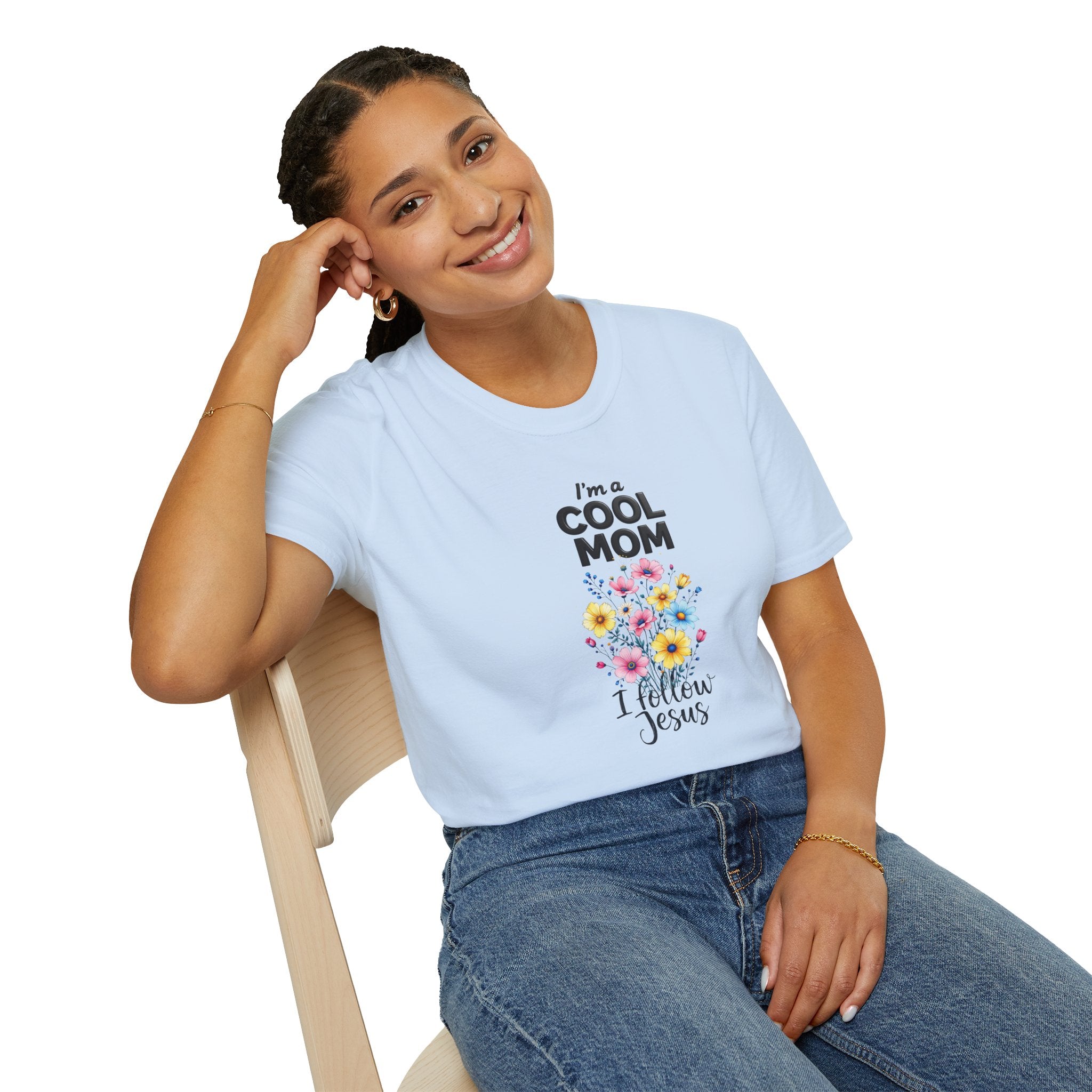 Cool Mom T-Shirt — “I’m a Cool Mom, I Follow Jesus” Christian Mom Tee