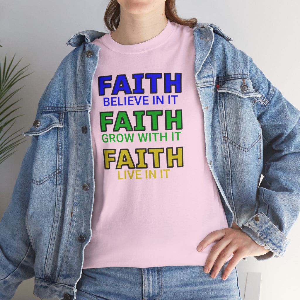 Faith-Inspired Unisex Cotton Tee, Spiritual T-Shirt, Inspirational Apparel, Gift for Believers, Everyday Wear, Positive Vibes