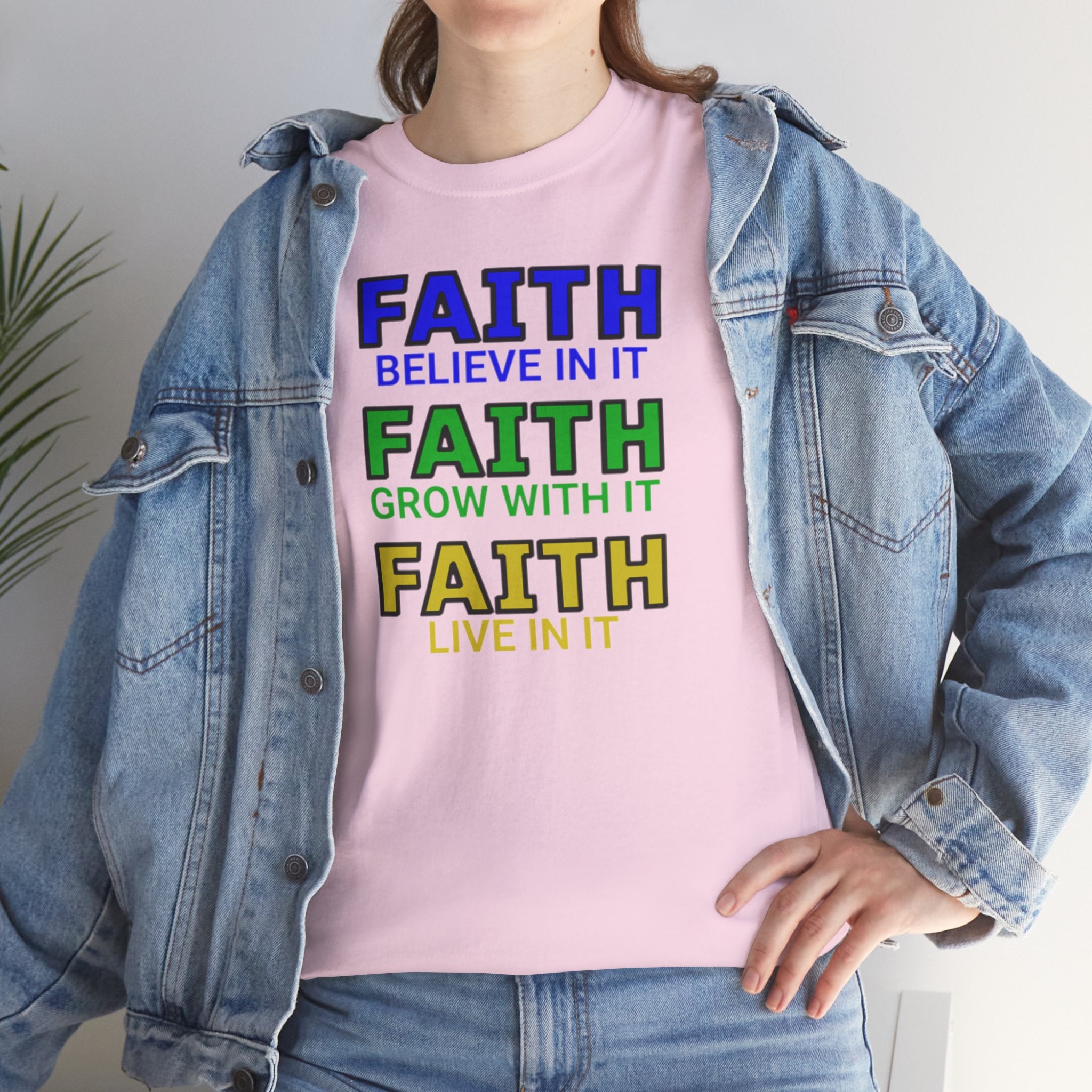 Faith-Inspired Unisex Cotton Tee, Spiritual T-Shirt, Inspirational Apparel, Gift for Believers, Everyday Wear, Positive Vibes