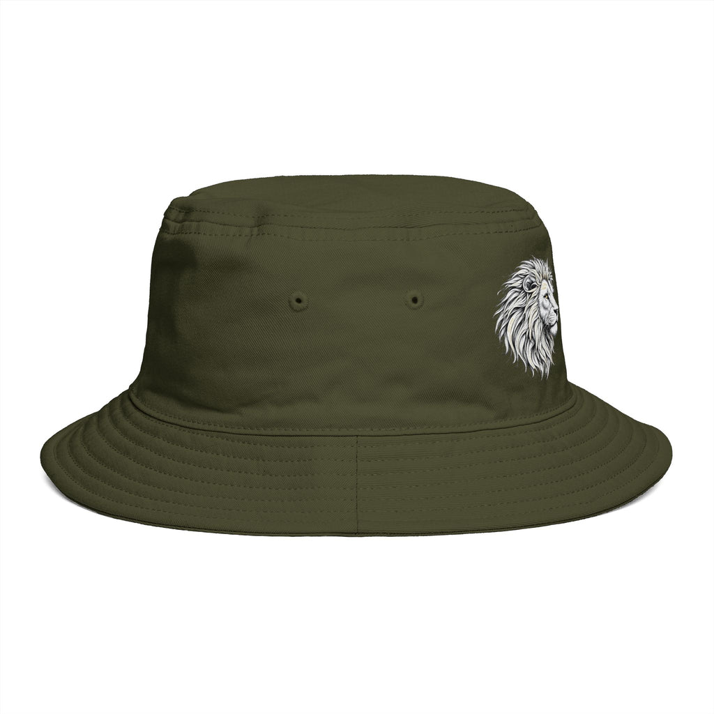 Bucket Hat — "The Righteous are as Bold as the Lion" Proverbs 28:1 Lion Graphic