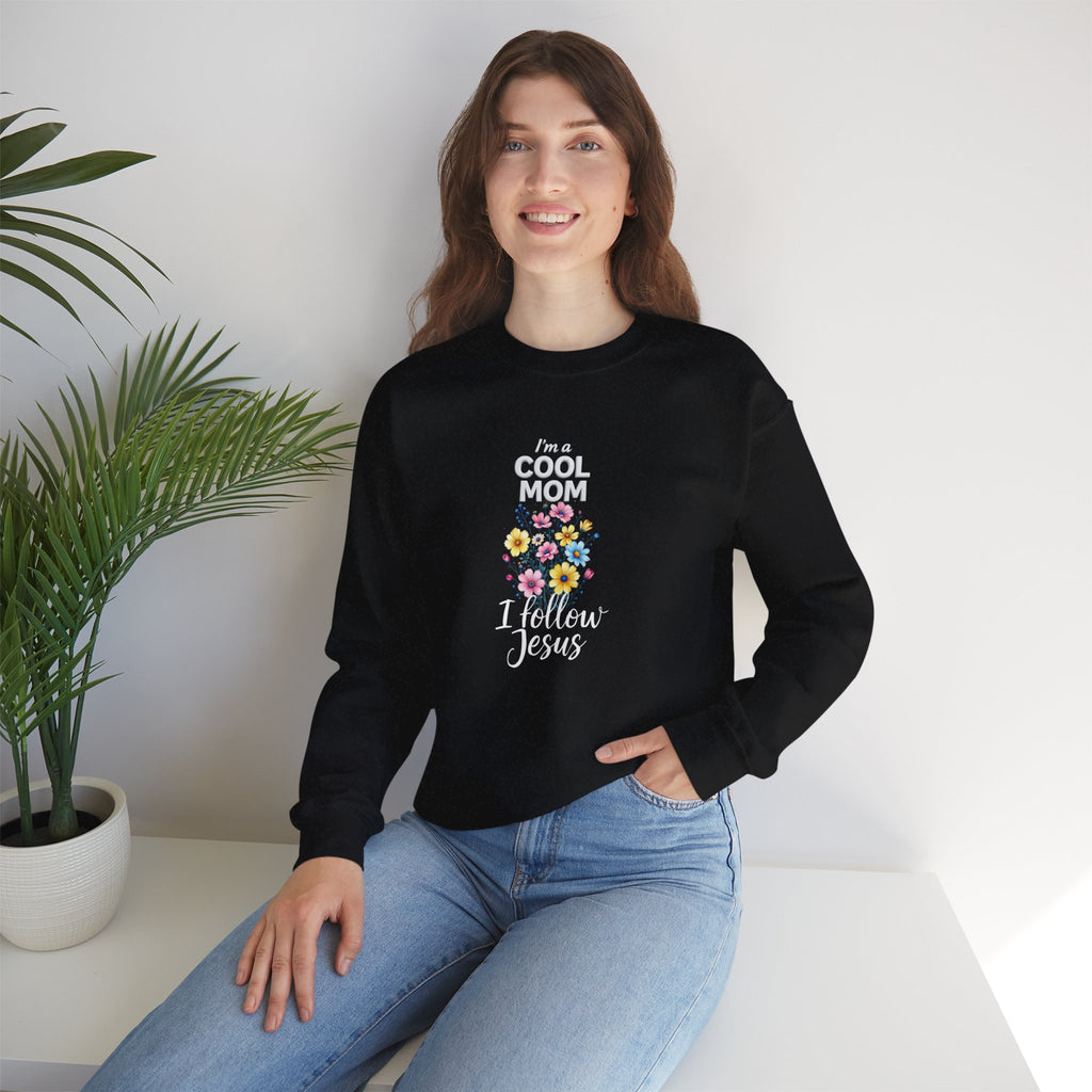 Cool Mom I Follow Jesus Sweatshirt – Christian Mom Crewneck