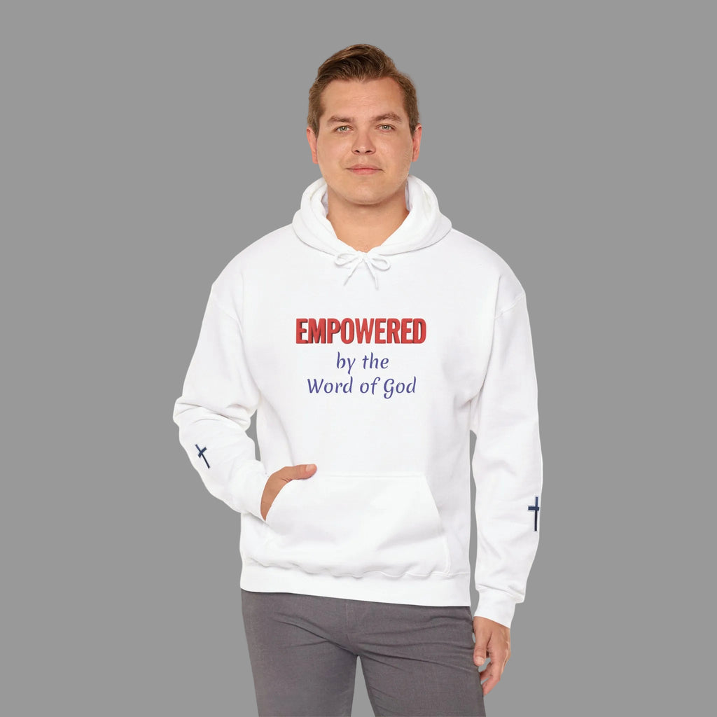 Empowered by the Word of God Hoodie — Christian Faith Inspirational Pullover